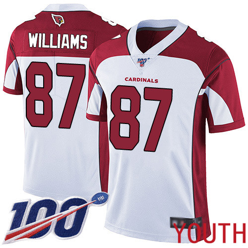 Arizona Cardinals Limited White Youth Maxx Williams Road Jersey NFL Football #87 100th Season Vapor Untouchable